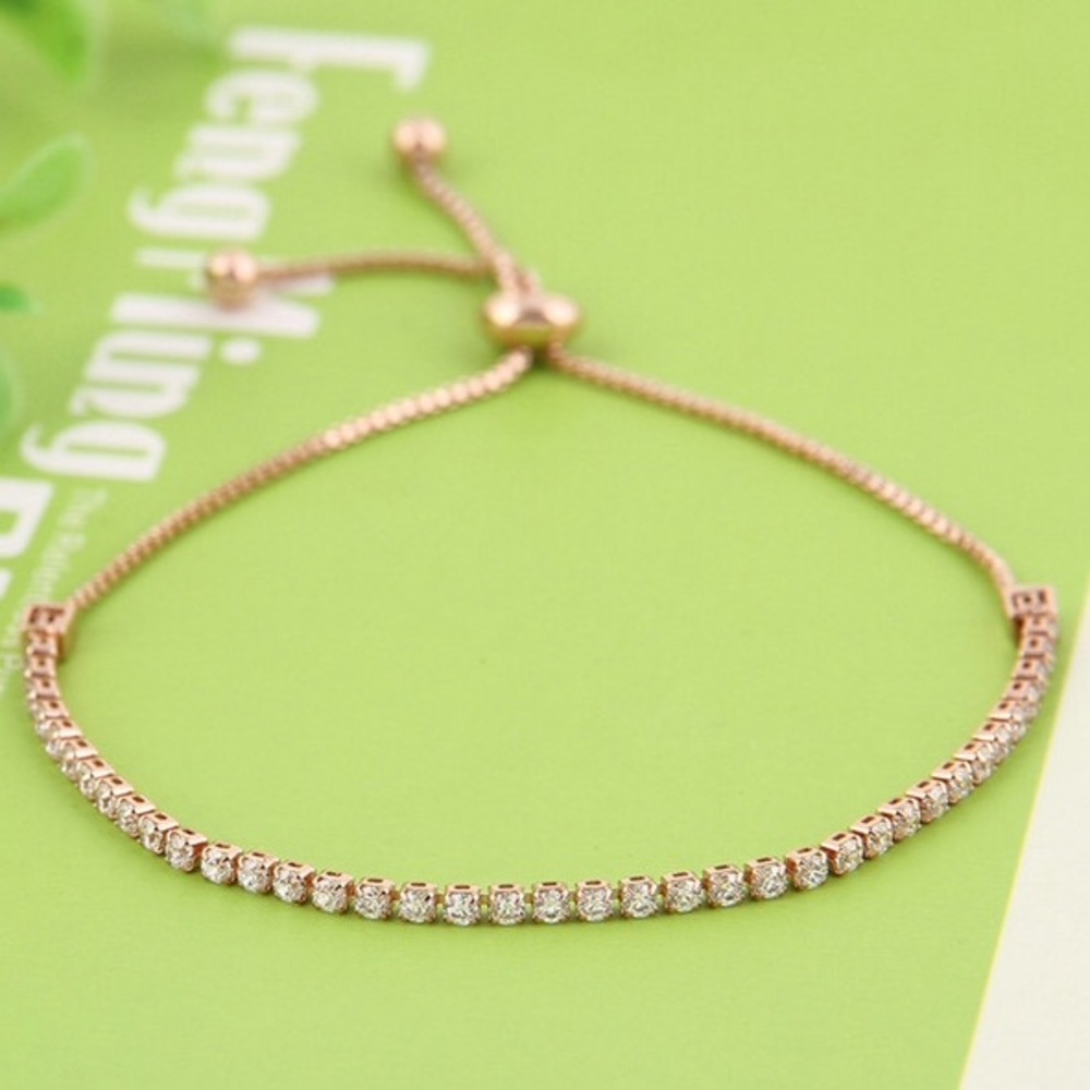 Adjustable rhinestone bracelet